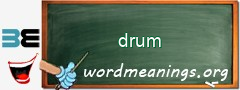 WordMeaning blackboard for drum